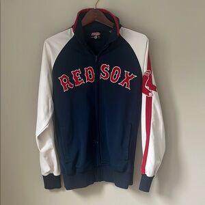 Stitches Blue and White Varsity Bomber Jacket